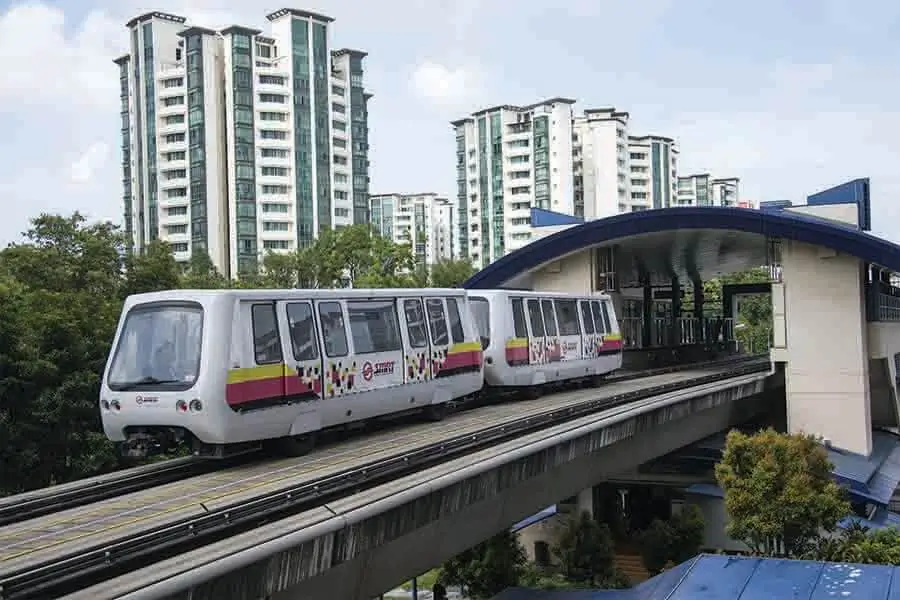 singapore light transit transport train singapore light transit transport train